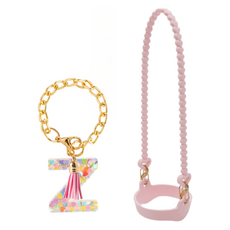 Living Ellie 隨行杯背帶 提袋 Stanley相容 矽膠提把 手柄 杯套 字母配件 裝飾套組, 1套, 字母Z