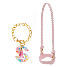 Living Alley 隨行杯背帶 提袋 Stanley相容 矽膠提把 手柄 固定座 字母配件 裝飾套組, 1套, 單一顏色 + S