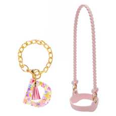 Living Ellie 隨行杯背帶 提袋 Stanley相容 矽膠提把 手柄 杯套 字母配件 裝飾套組, 1套, 單色 + D