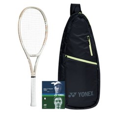 YONEX 網球拍 VCORE 100 2024 + 球線 Poly Tour Rev 1.25mm 48 46 + 球袋 239BA011U 套組, 1套, 球拍(VCORE 100 (2024)), 球袋(239BA011U), BEIGE(球拍)