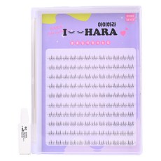 IHara 大容量纖細下睫毛 + 膠水組合, 1套, 黑色