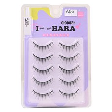 IHara Petit Up 假睫毛 A06 2p x 5個 + 膠水組合, 單一顏色, 1個