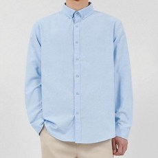 엠씨티 문컬렉션 남성용 베이직 프리미엄 옥스포드 오버핏 긴팔 셔츠