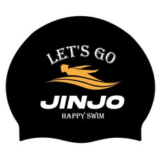 SD7 矽膠泳帽 Jinjo休閒 SGL-CA55, 黑色(SGL-CA553), 1個