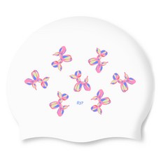 SD7 矽膠泳帽 狗狗 SGL-CA545, 1個, 粉紅色