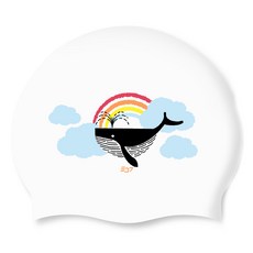 SD7 矽膠泳帽 Dream Whale SGL-CA543, 白色, 1個