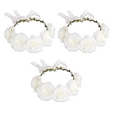 Homeflow 豐盛牡丹自助婚紗花冠 3入, 白牡丹