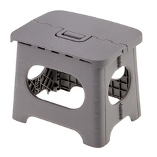 comet 塑膠便攜摺疊凳, 灰色, 1個