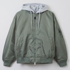 스파오 남녀공용 후드탈착 MA-1 오버핏 항공 점퍼 SPJAF12C02