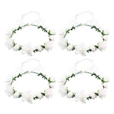 Homeflow 花園妖精攝影道具花環 4入, 白色