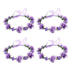 Homeflow 花園精靈 攝影道具 花冠 4入, 紫羅蘭色