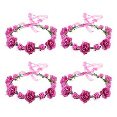 Homeflow 花園妖精攝影道具花環 4入, 梅紫色