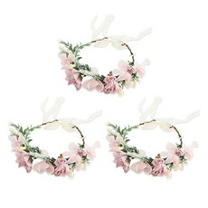 Homeflow 飄逸人造花環 自助婚禮頭飾 3入, 9號設計