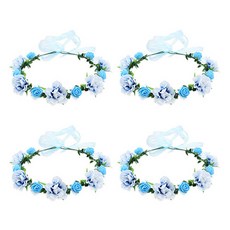 Homeflow 花園妖精攝影道具花環 4入, 藍色