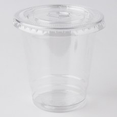 TOGO PACK PET冰杯 + 平蓋打孔型組合, 240ml, 50入, 1套