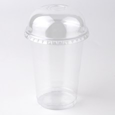 TOGO PACK PET 冰杯 300ml 50入 + 圓頂開孔蓋 50入 套組, 1套