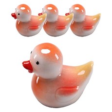 골드팡 귀여운 오리 일식 수저받침, 주황 오리, 4개