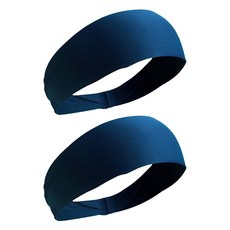 Itgom 吸汗運動髮帶, 藍色, 2個