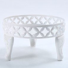 室內裝飾鐵製花盆架, 白色, 1個