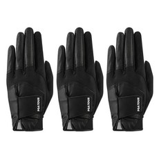 PGA TOUR Rain Grip高爾夫手套 右手用, 黑色, 3個