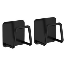 라이크스 무타공 초강력 하중 견디는 주방 수세미걸이, 블랙, 2개