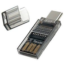 컴스 USB 3.1Type C 카드리더기TF 메모리 카드 Micro SD USB 2.0 Type A USB, 혼합색상, IF784, 1개