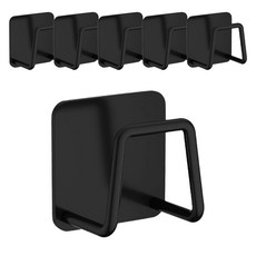 라이크스 무타공 초강력 하중 견디는 주방 수세미걸이, 블랙, 6개