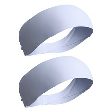 잇곰 땀 흡수 스포츠 헤어밴드, 2개, 화이트