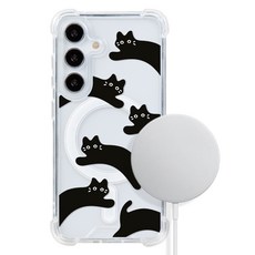 유스픽 깜냥이 맥세이프 사면보호 젤하드 휴대폰 케이스