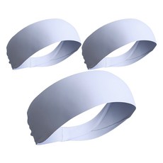 Itgom 吸汗運動髮帶, 白色, 3個