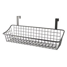 JLIFE 道森寬版鐵線掛籃, 黑色, 1個