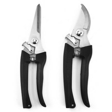 온업 컬러 전지가위 2종 세트 블랙, 1세트