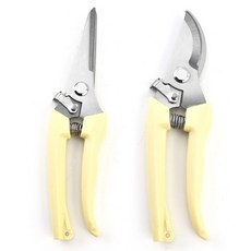 온업 컬러 전지가위 2종 세트 옐로우, 1세트