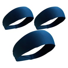 Itgom 吸汗運動髮帶, 藍色, 3個