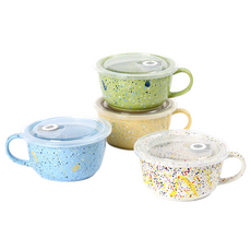 Paulmarken Stella 拉麵碗 600ml 4件組, 1套, 太平洋藍+花園綠+芥末黃+水果白