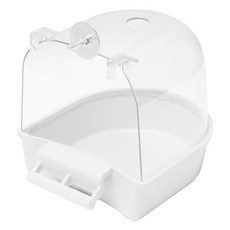 스몰펫 앵무새 목욕 모이통, 화이트, 1개