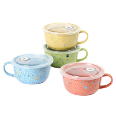 폴마르켄 스텔라 라면기 600ml 4개 세트, 퍼시픽 블루+머스타드 옐로우+가든 그린+코랄 핑크, 1세트