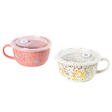 폴마르켄 스텔라 라면기 600ml 2개 세트, 코랄 핑크+후르츠 화이트, 1세트