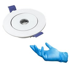 ELPHOS LED 7.62cm KS認證 360度UFO旋轉 可調式嵌入型洗牆燈 7W + 丁腈手套組, 1套, 白色 + 晝光色