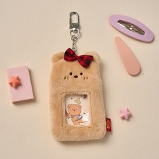 버터 밀크캣스쿨 증명사진 키링 버터곰, 브라운, 1개, 10cm