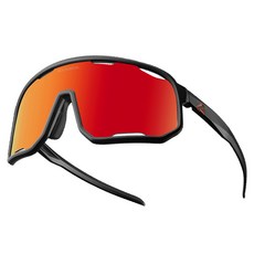 락브로스 스포츠 편광 HD 자전거 고글 + 교체 렌즈 3종 세트 SP351, 블랙 + 퍼플레드, 1세트