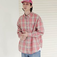 모더먼트 남녀공용 비기닝 오버사이즈 체크 셔츠