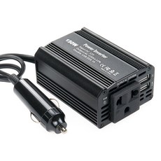 Coms 車用逆變器 150W DC 12V to AC 220V USB 2埠 2.1A 1A 便攜式插座, GF004, 1個