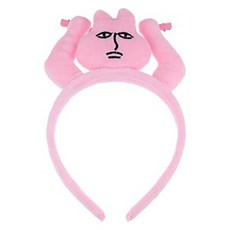 Mii Mii Party 可愛髮夾 髮飾 抓夾 髮箍, 嚴肅粉紅兔, 1個