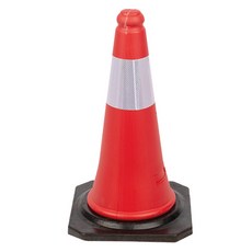 DEFENZEMAN安全標示交通錐 PE, 紅色, 1個