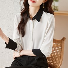 POPLARNC 女款 Rinos 撞色領結襯衫 P25SPBL122727