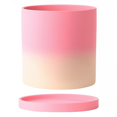 微笑療癒室內植栽陶瓷花盆組, 1套, 粉紅色