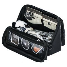 Ello Tems 大容量鉛筆收納袋 23.5 x 15 x 13 cm, 黑色, 1個