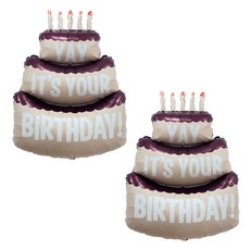 파티공구 점보 케익 풍선, 초코, 2개