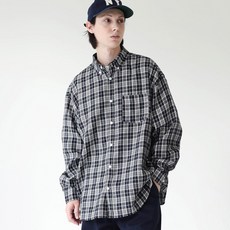 모더먼트 빌드 오버사이즈 체크 셔츠